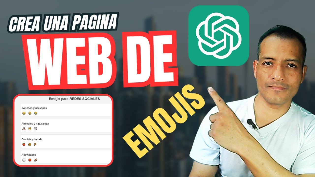 Creo una 🌏 Página Web de emojis para 🔵 Redes Sociales con 🤖 Chat GPT