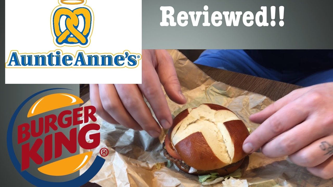 AUNTIE ANNE'S BURGER KING PRETZEL BACON CHEESEBURGER BURGER REVIEW | THE SHOWSTOPPER SHOWS
