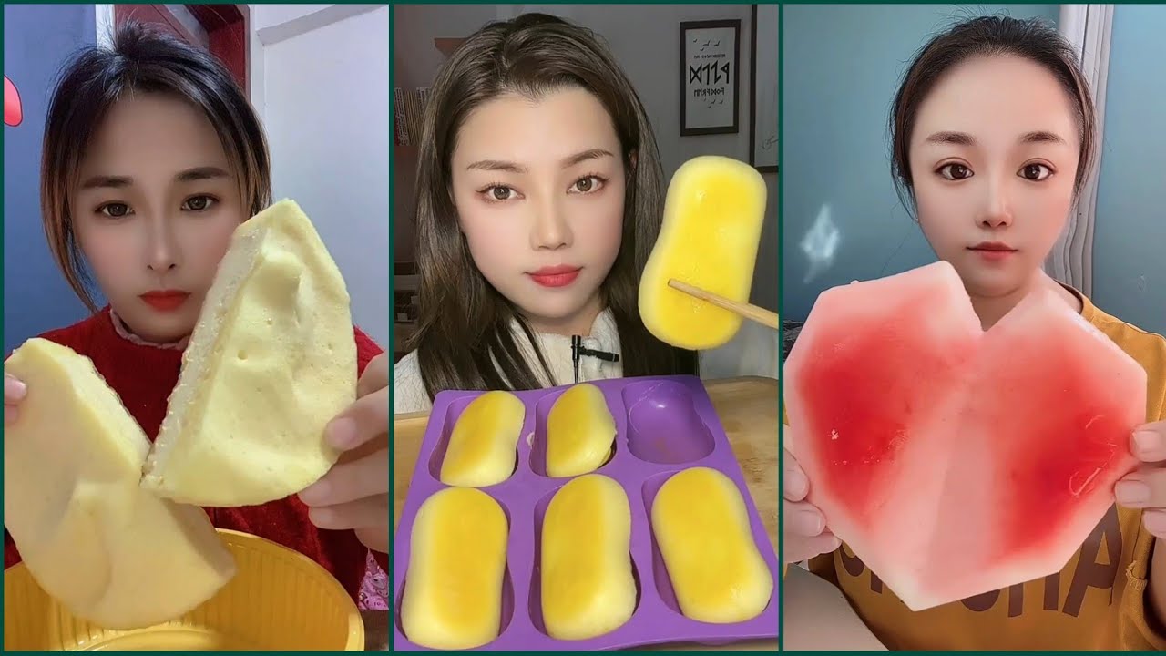 ASMR foam ice eating