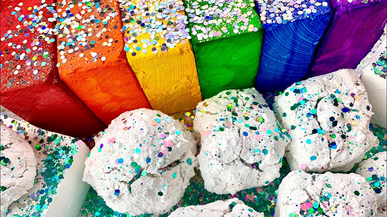 Somewhere over the rainbow 🌈 | Dyed Chalk | Rainbow Crush | Pasted Cubes ✨| RF Blocks❤️🧡💛💙💚💜