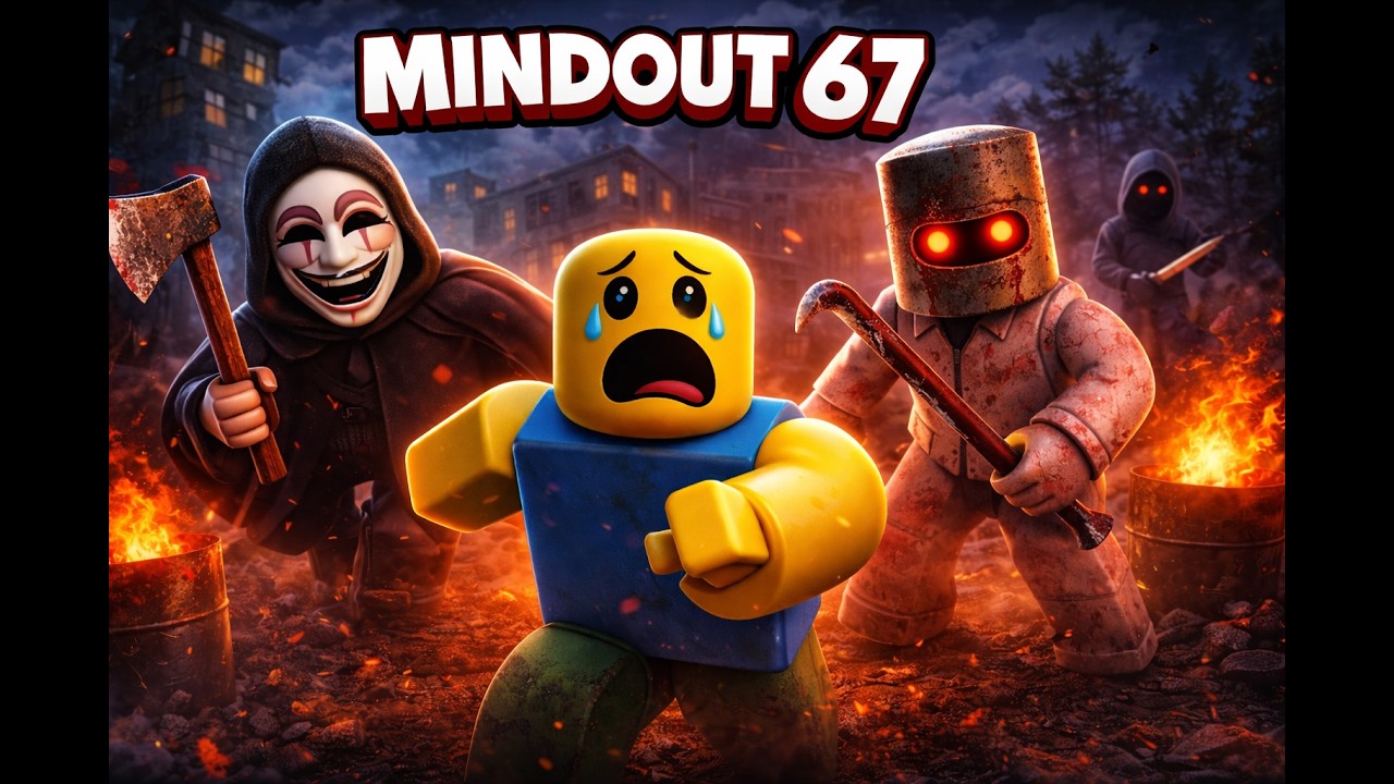 Escaping MINDOUT 67 😱 #roblox #robloxmemes #gaming