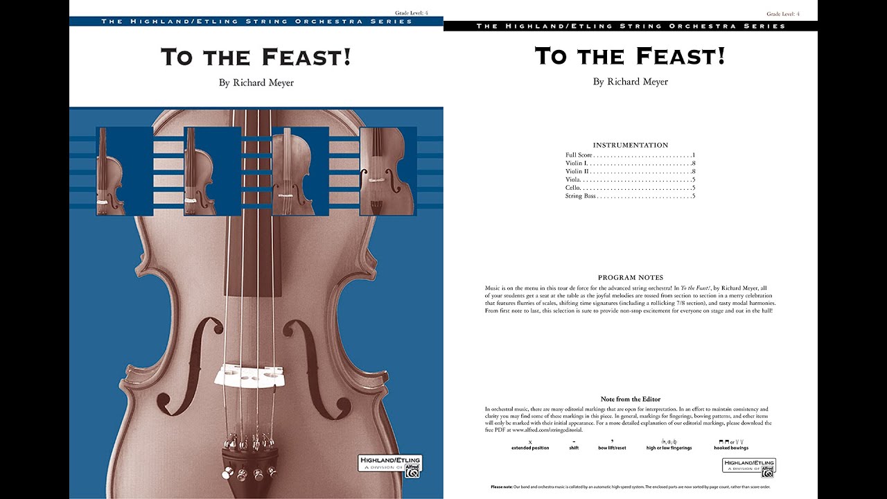 To the Feast!, by Richard Meyer – Score & Sound