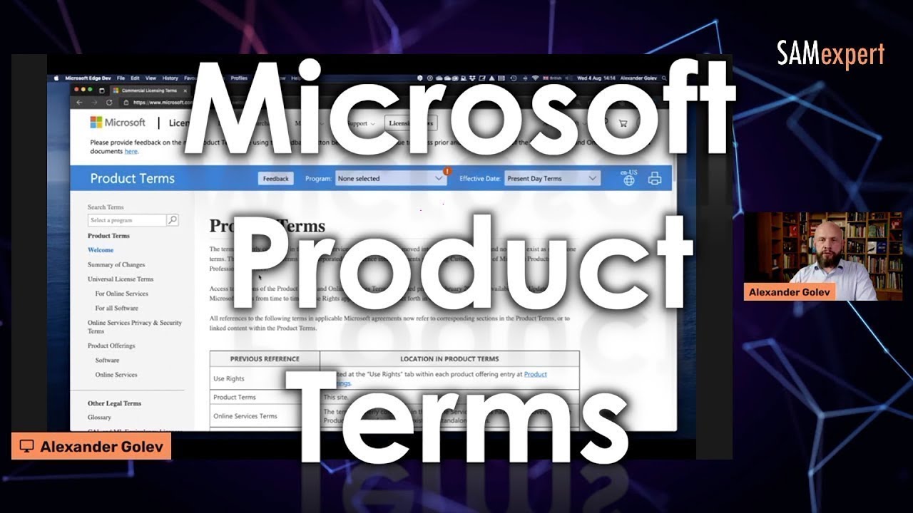 How to find Microsoft Licensing terms and conditions?