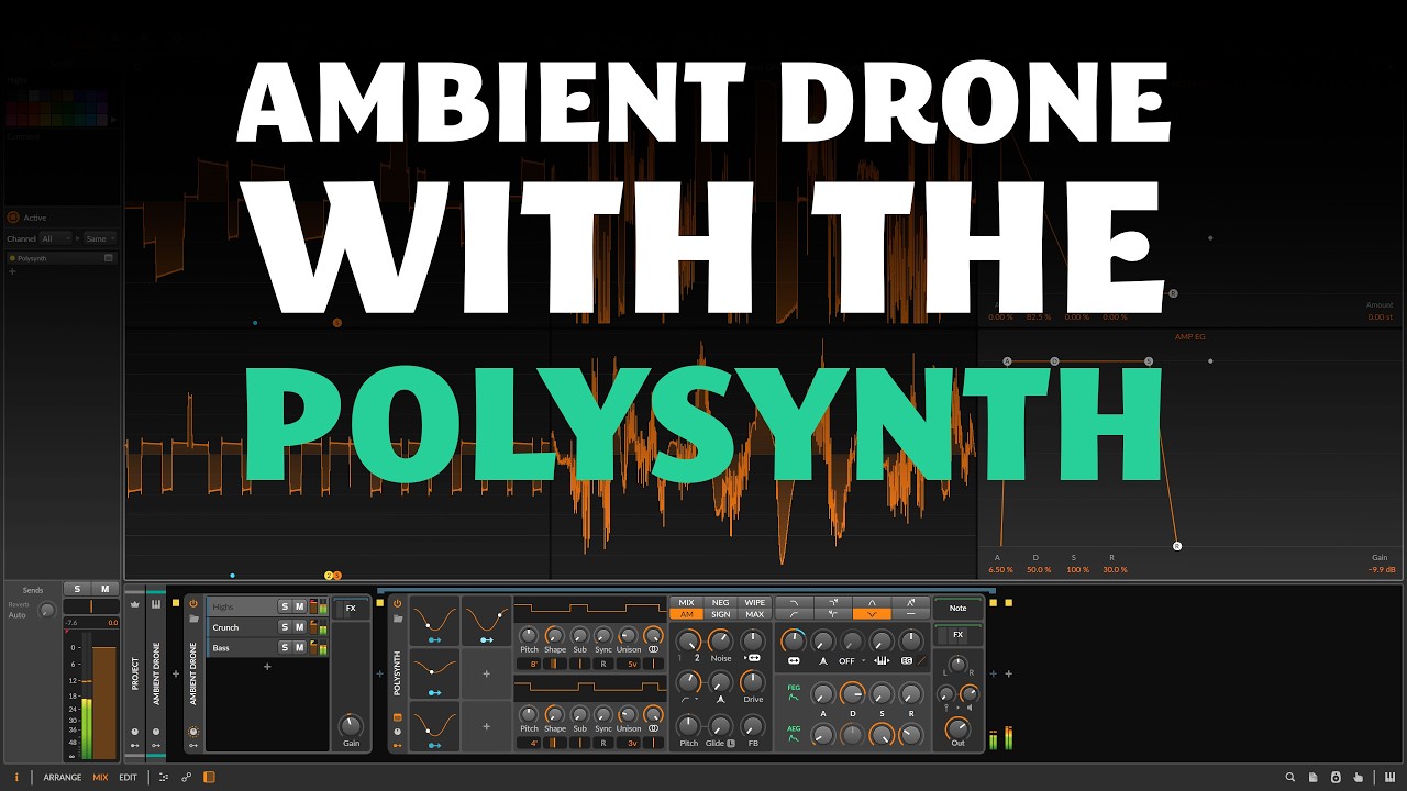 Beginner Friendly Ambient Drone with the Polysynth in Bitwig