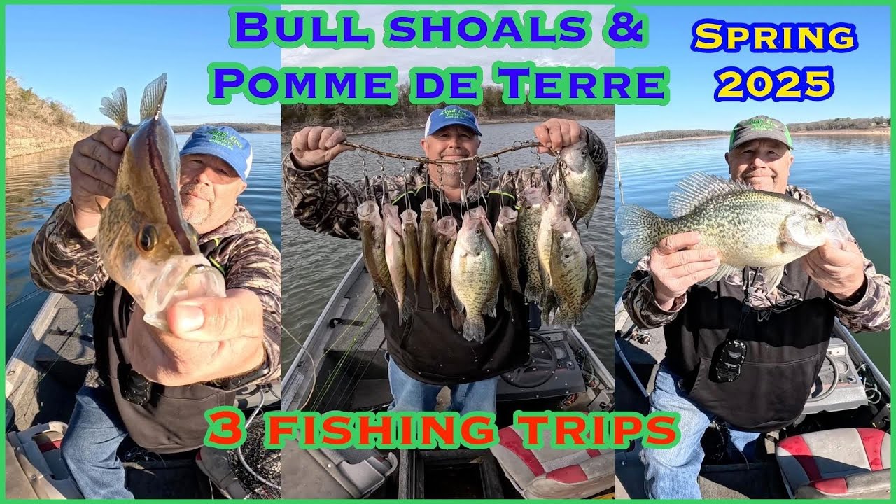 Spring Crappie fishing 2025  Pomme de Terre and Bull Shoals