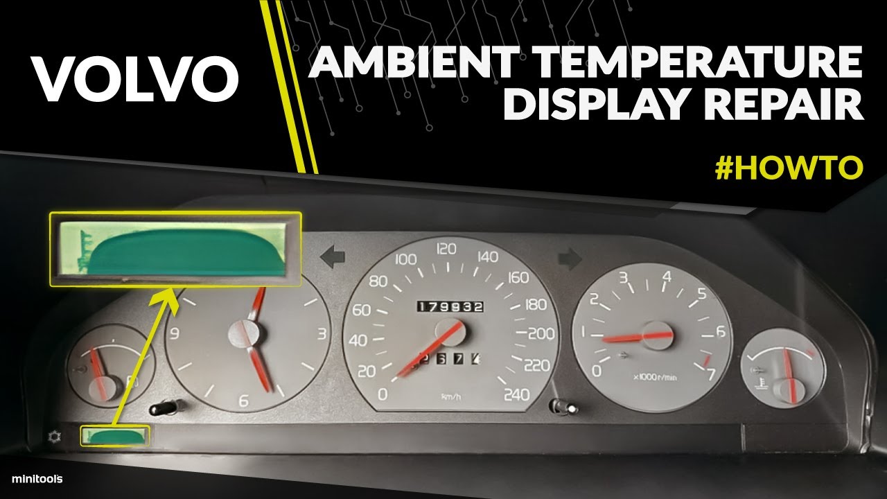 Volvo 740, 760, 940, 960, S90 and V90 instrument clusters ambient temperature gauge display repair