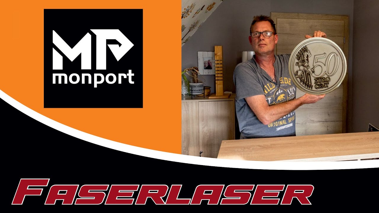 Münzen Tiefengravur - Monport 30W Faserlaser