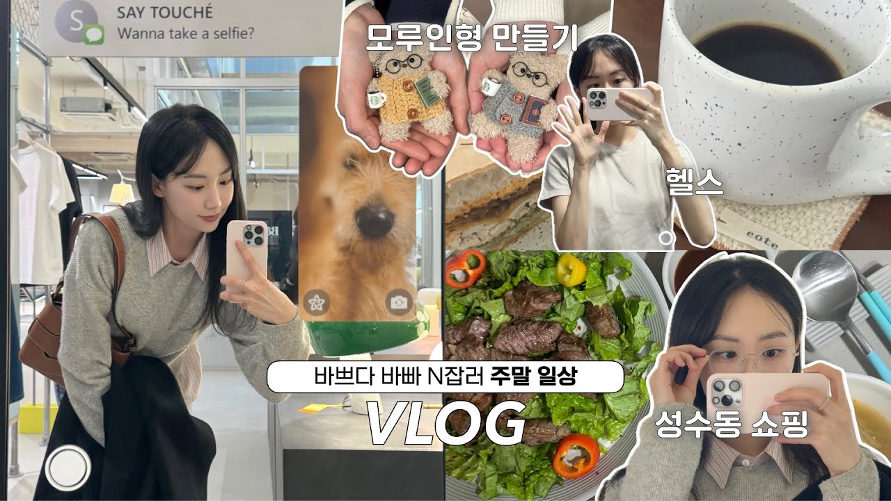 (eng) 𝐕𝐋𝐎𝐆| N잡러 주말 일상•자기관리•모루인형 만들기•성수동 쇼핑