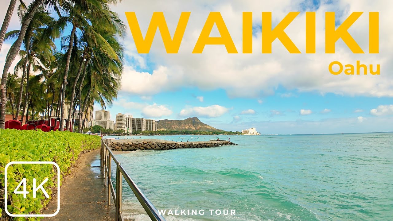 Waikiki Beach in Honolulu Hawaii - 4K - Walking Tour | Travel