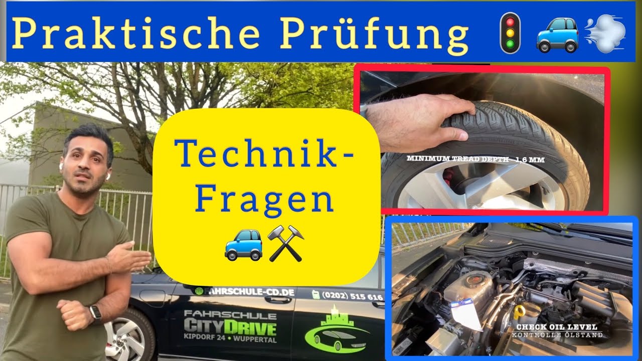 Praktische Führerscheinprüfung- Technikfragen (with translations)