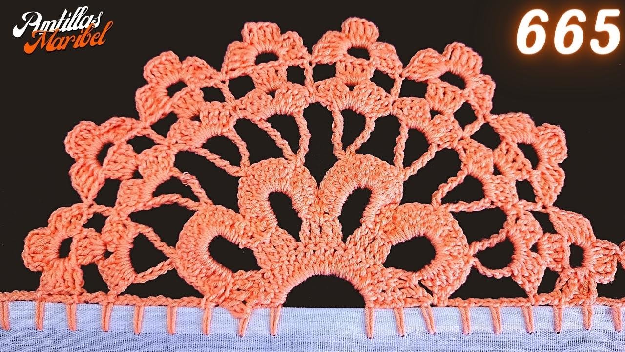 Hermosa puntilla para mantel de UNA SOLA VUELTA 🧡✨665