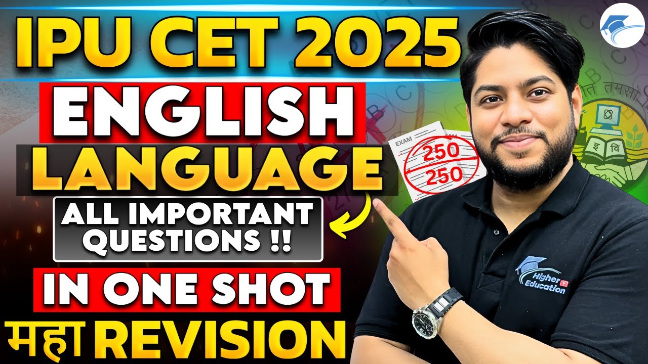 IPU CET Complete English Language Final Revision 🔥 All Important Questions in One Shot | 2025 ✅