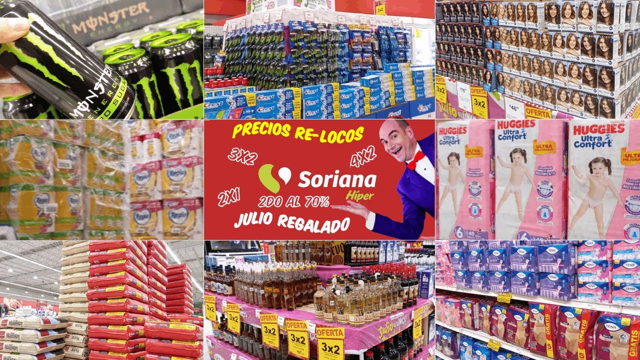 recorrido Soriana Hiper Julio  Regalado ofertas en 4x2🧼 4x2 suavizante de telas 4x2👖 2x1|🍷3x2🍷 🧻y+