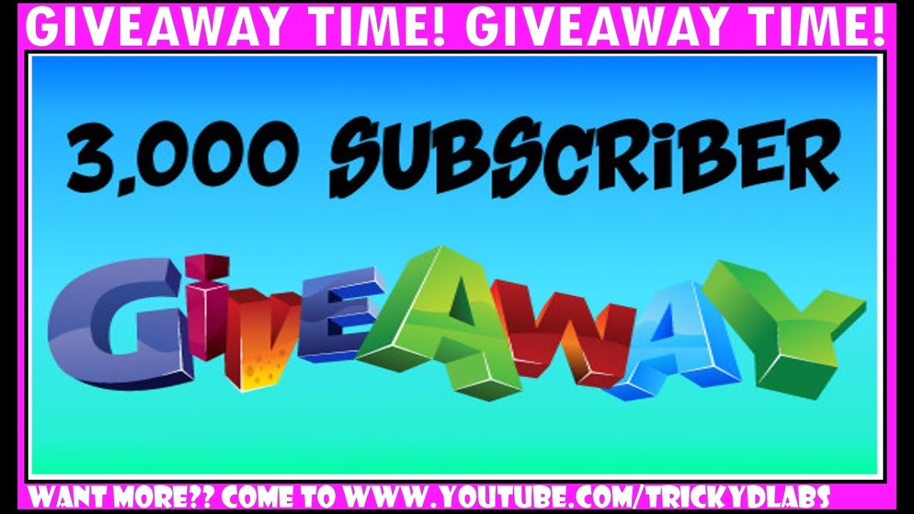 Tricky-D Labs 3,000 SUBSCRIBER GIVEAWAY!!!