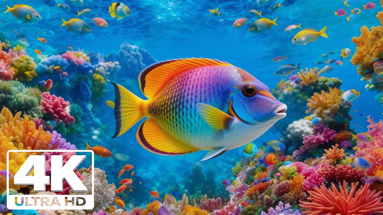 Океанский рай 4K UHD – Яркие коралловые рифы и экзотические тропические рыбы