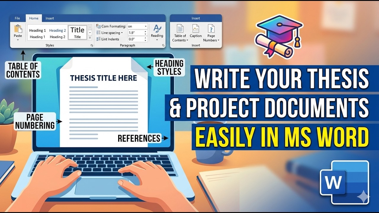 Write Project Documentation in MS Word | How to write thesis in MS Word | Format thesis in MS word