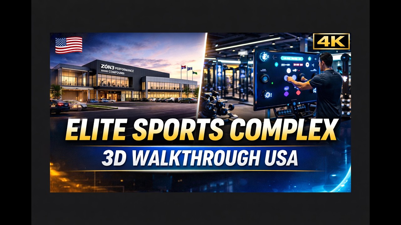Elite Sports Complex Design USA | ZØN3 Performance Compound 3D Architectural Animation Walkthrough
