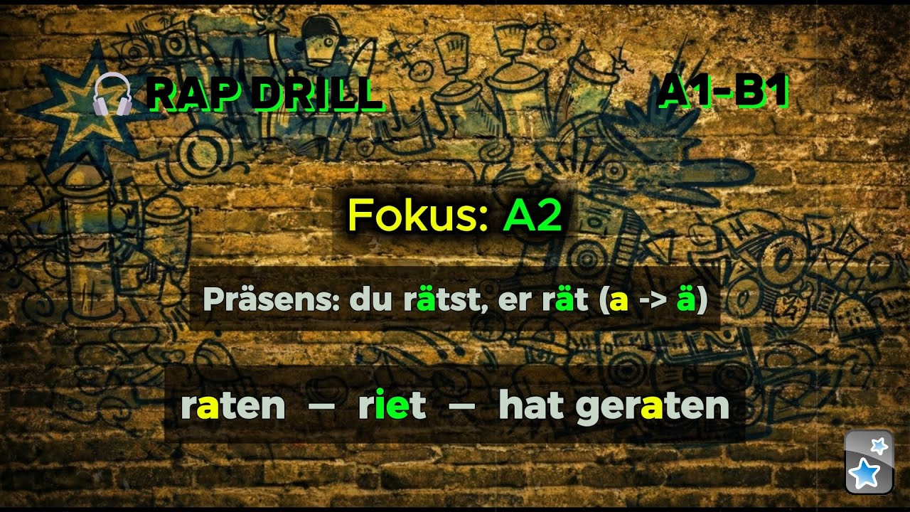 🇩🇪 German Strong Verbs &ndash; Ablaut Group A2 (a &rarr; &auml; &rarr; ie &rarr; a) | raten &ndash; riet &ndash; hat geraten (+ Dative)
