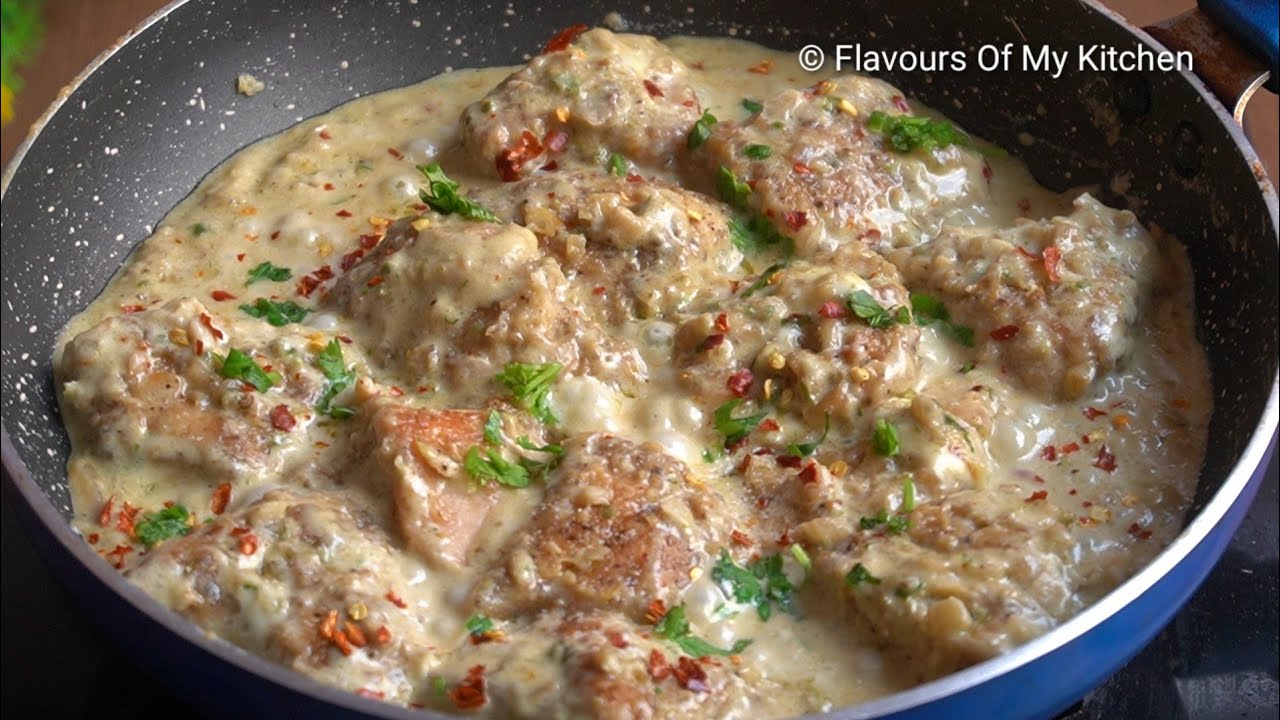 Creamy White Garlic Chicken | क्रीमी सॉस वाला व्हाइट गार्लिक चिकन कैसे बनाएं