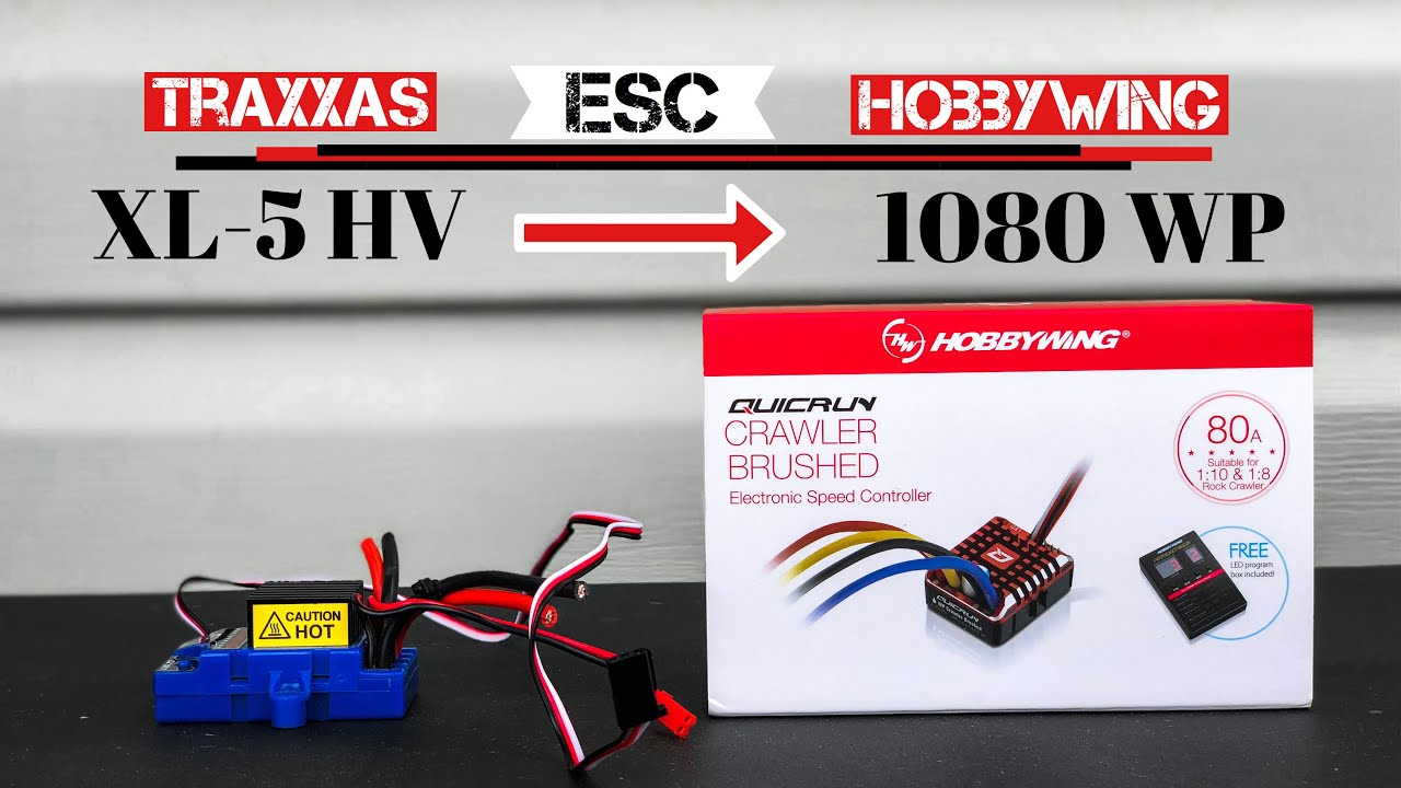 HOW TO Install : ESC Upgrade (EASY & FAST) Traxxas XL-5HV to 1080 Hobbywing