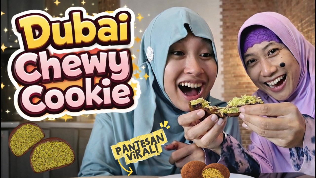 Dubai Chewy Cookie Viral - Takjil Manis Pistachio Kunafa Favorit Aqilla N Mb Kunyit 😊 Aqilla's Diary