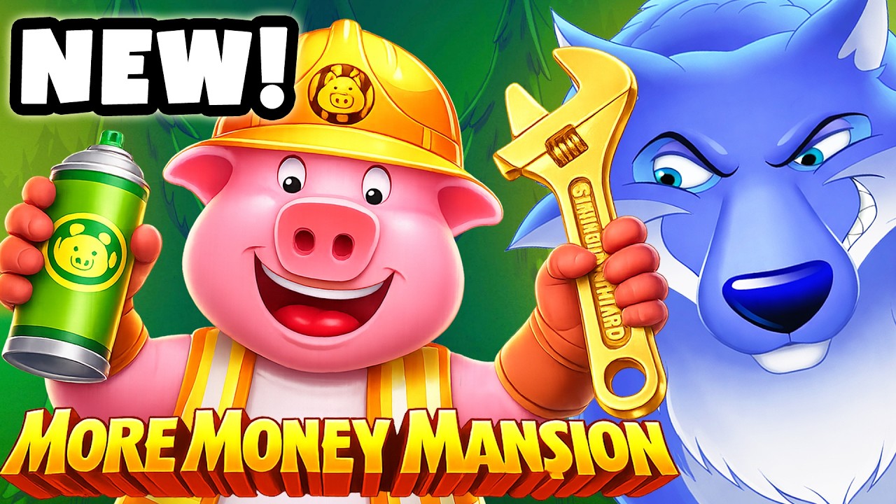MORE Money Mansion slot! Latest Huff n Puff, Chasing the NEW Little Bad Wolf feature!
