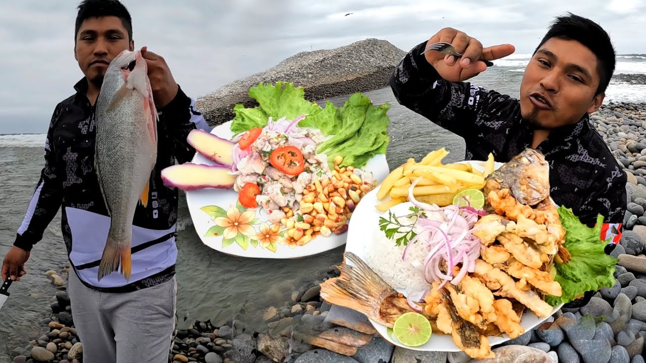 Preparé Un CEVICHE y CHICHARRON de CORVINA  El Pez mas costoso del Perú