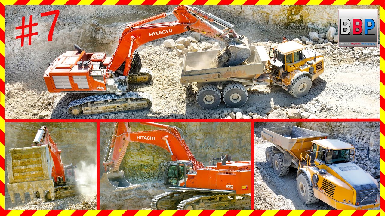 Hitachi ZX890-7 & Volvo A40, Steinbruch, Schweiz, 2023 #7