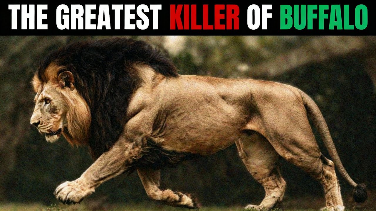 LION – ATLAS The 600 lbs War Machine Who Killed 200 Cape Buffalo and Lived Only for War