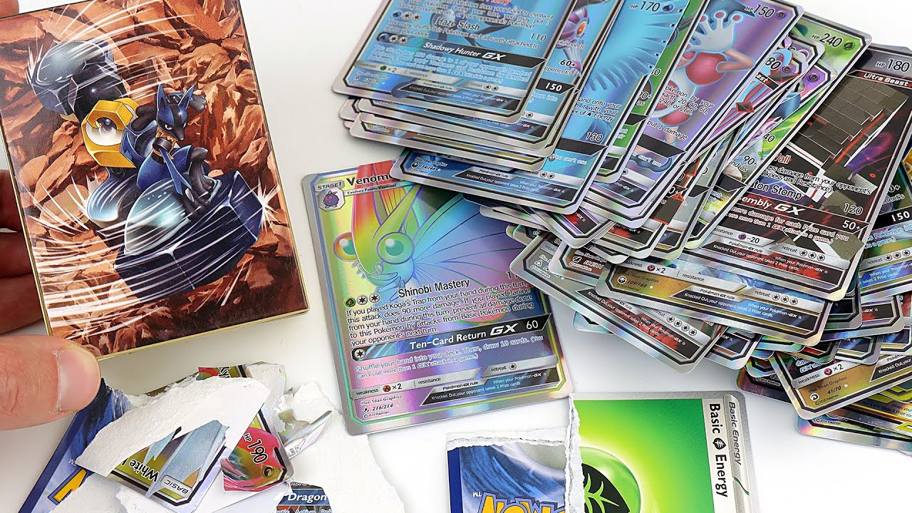Opening 100 Pok&eacute;mon Cards Mystery Box &ndash; GX & Tag Team Guaranteed! 🔥 Unboxing Rare Pulls!