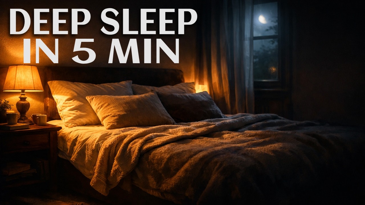 5 Minute Deep Sleep Meditation | Soft Whisper & Calming Piano for Instant Sleep 🌙