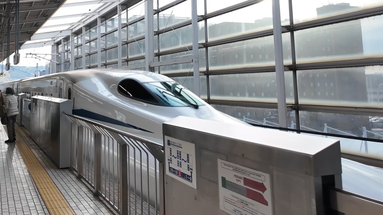 京都駅から姫路駅で新幹線に初めて乗った韓国人家族。신간센 열차 처음 타고 가는 가족여행