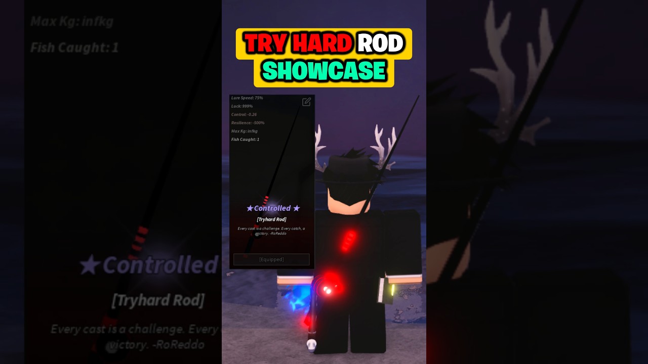 Tryhard Rod Showcase in Fisch... #fisch #robloxfisch