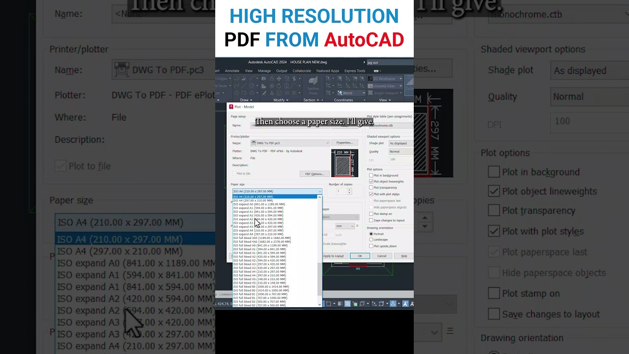 PDF высокого разрешения в AutoCAD #autocad #autocadtutorial #shorts