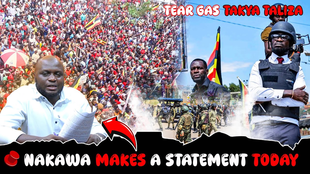 EKIBADDE E NAKAWA 🔥🔥 BOBI WINE AKABIIZA ABASIRIKALE AMAZIGA LWA TEAR GAS GWEBEKUBIDDE