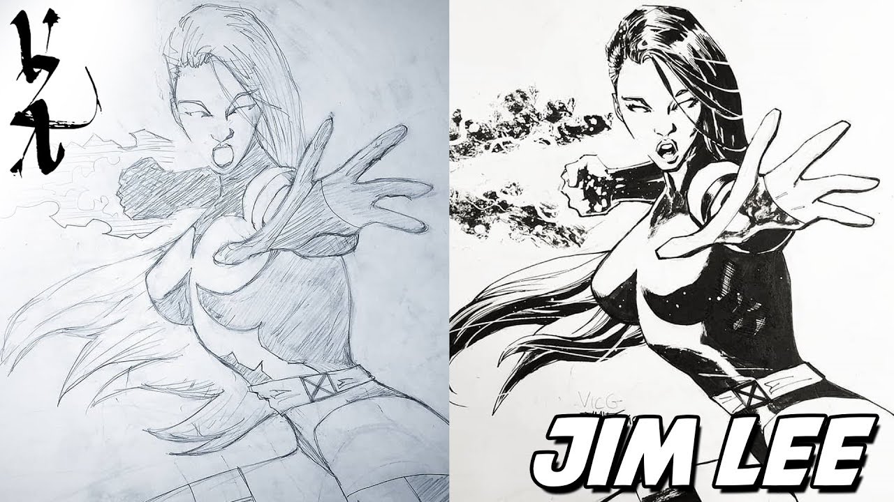 Jim Lee transforms my Psylocke sketch into a Masterpiece
