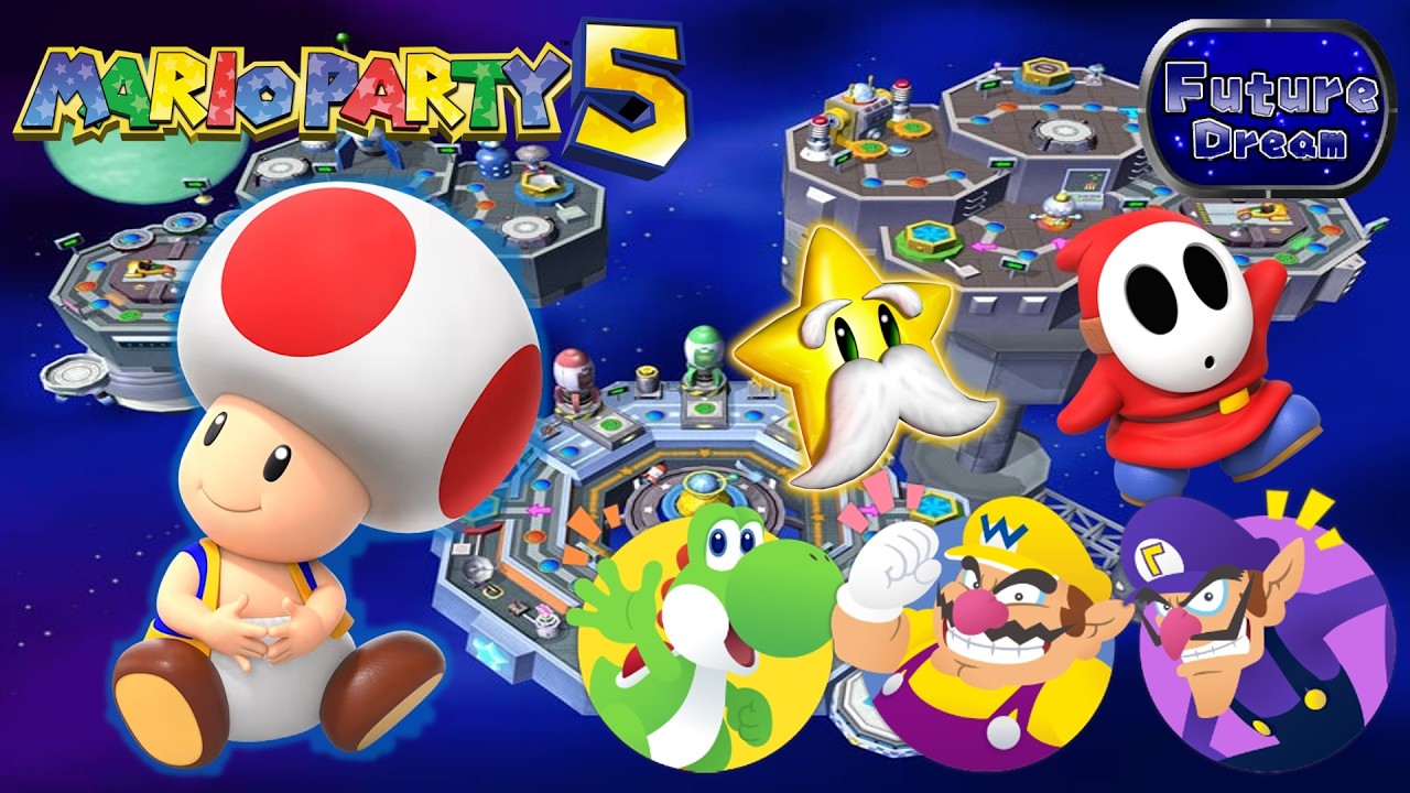 Mario Party 5 - Toad vs Yoshi vs Wario vs Waluigi - Future Dream