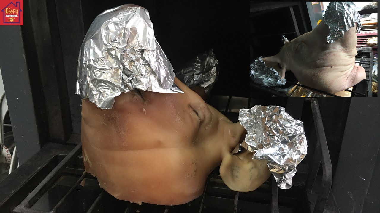 Paano mag lechon ng ulo ng baboy🐷 | Extra income para sa may mga oven!