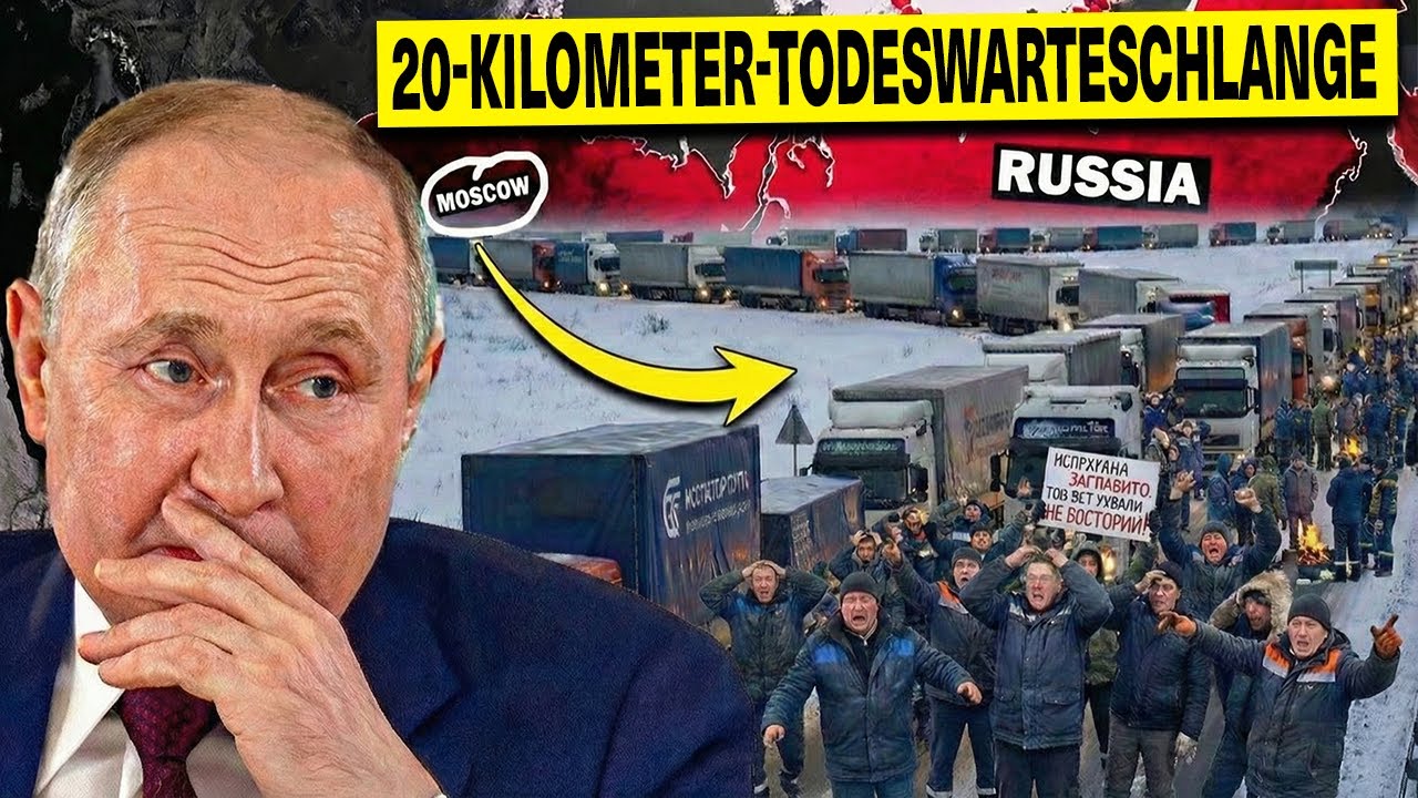 Totaler Winter-CHAOS in Moskau–7.500 Lkw stecken fest, Verkehrskrise trifft Städte