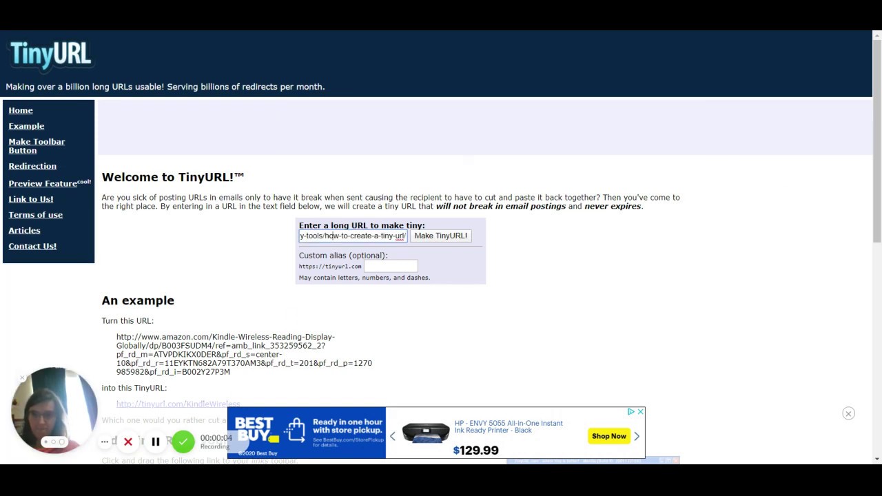 How to use TinyURL