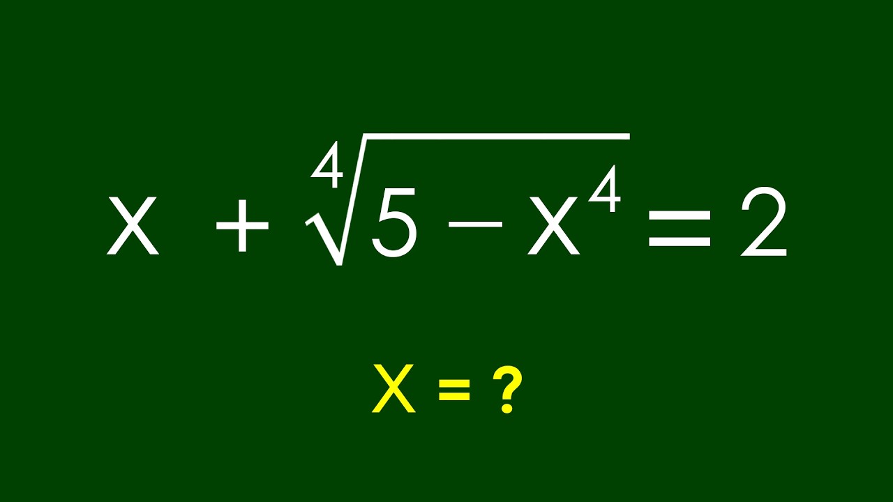A Nice Algebra Problem | Math Olympiad | x=?