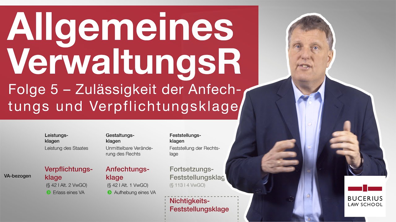Zulässigkeit einer Anfechtungs- und Verpflichtungsklage | Allgemeines Verwaltungsrecht | Folge 5