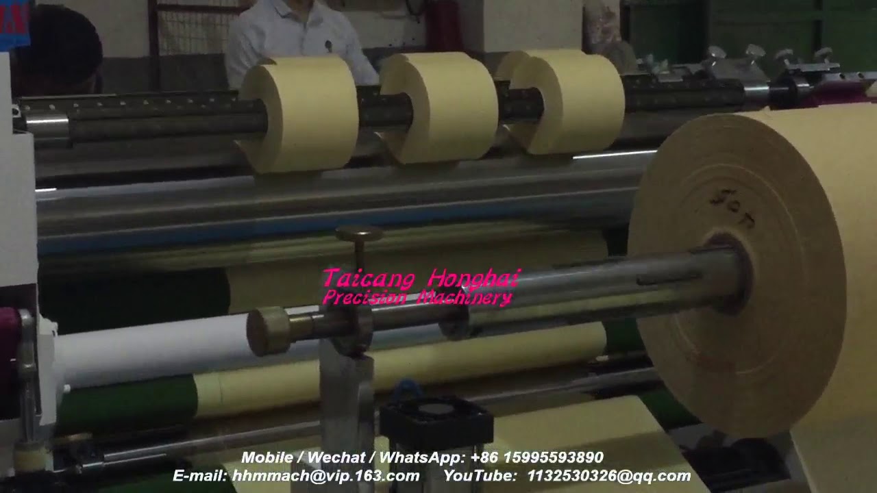 Laminating & slitting machine for masking tapes