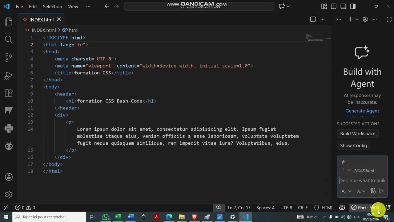 FORMATION EN CSS #01: PRERSENTATION