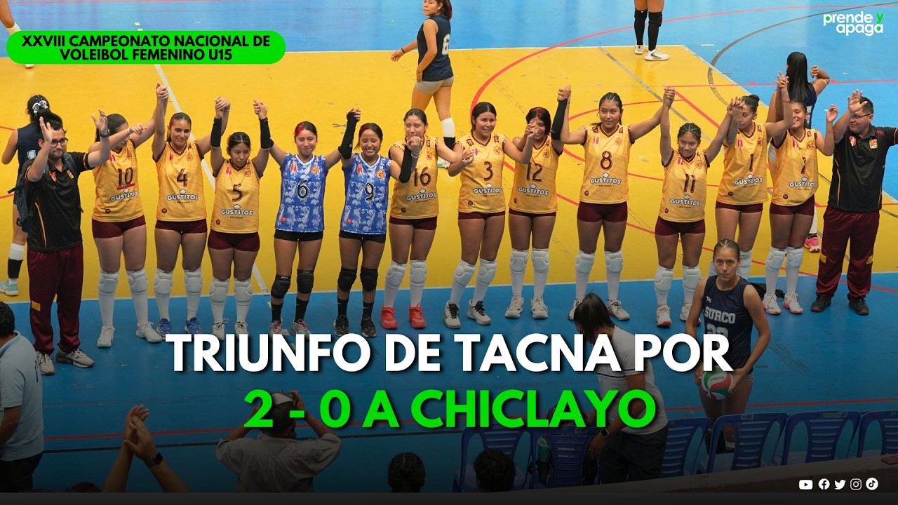 Triunfo de Tacna por 2 - 0 a Chiclayo - Campeonato Nacional de Voleibol (PARTIDO COMPLETO)