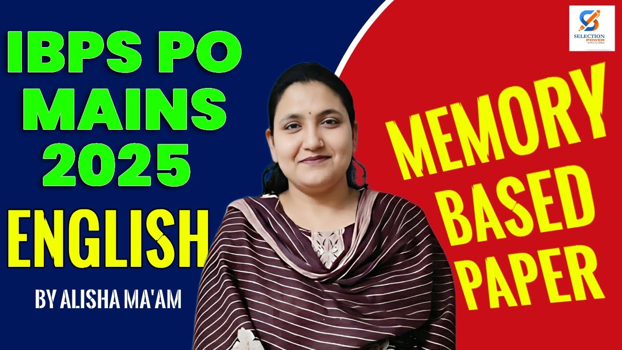 IBPS PO Mains 2025 I Memory Based Paper I English I By Alisha Ma'am #ibps #bankexams #bankpo