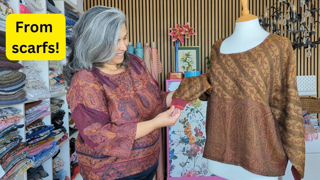 Переделка шарфов в одежду. Часть 2! (Шитьё секонд-хенда)