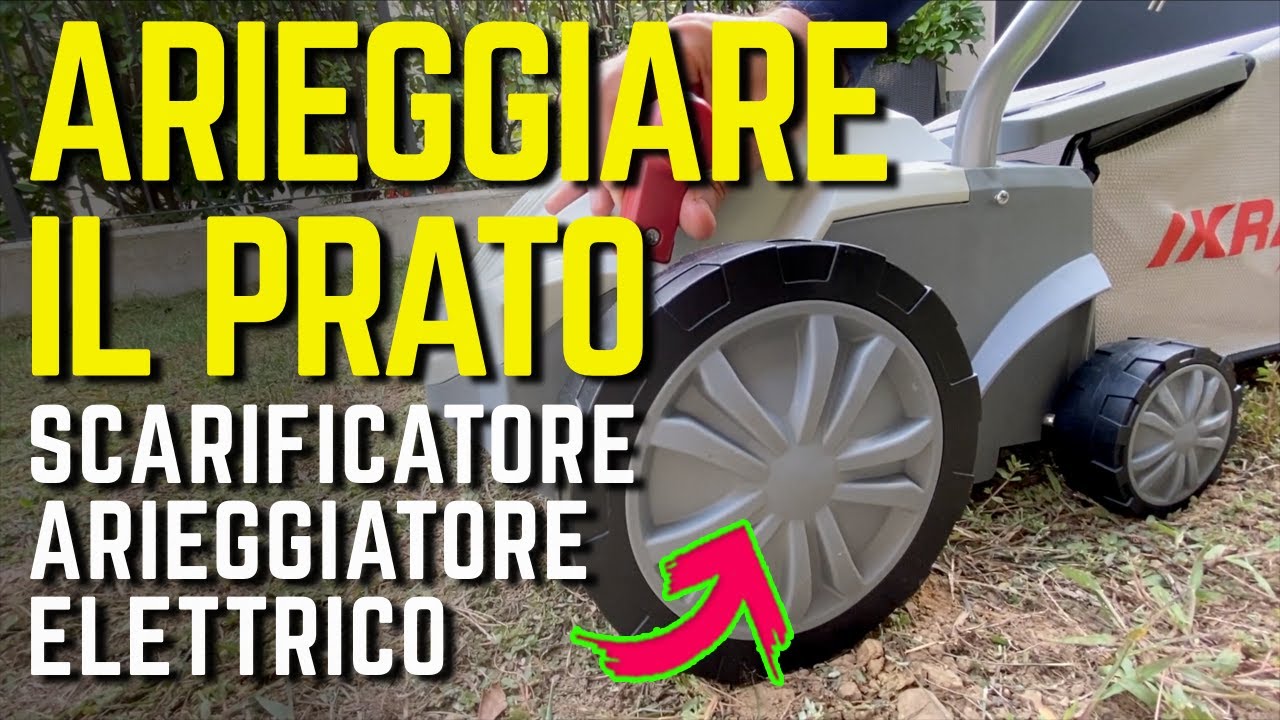RIFARE IL PRATO arieggiatore e scarificatore IKRA per FAI DA TE GIARDINO