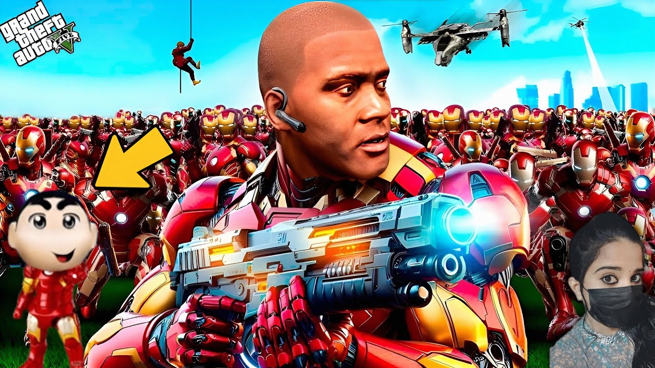 1000 Iron Man & Franklin Protect The City - GTA5 #173