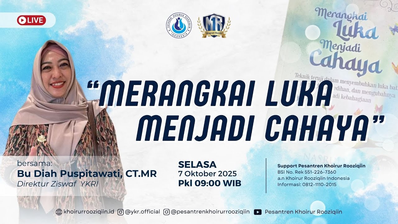 MERANGKAI LUKA MENJADI CAHAYA - Bu Diah Puspitawati - Live Selasa 7 Oktober 2025